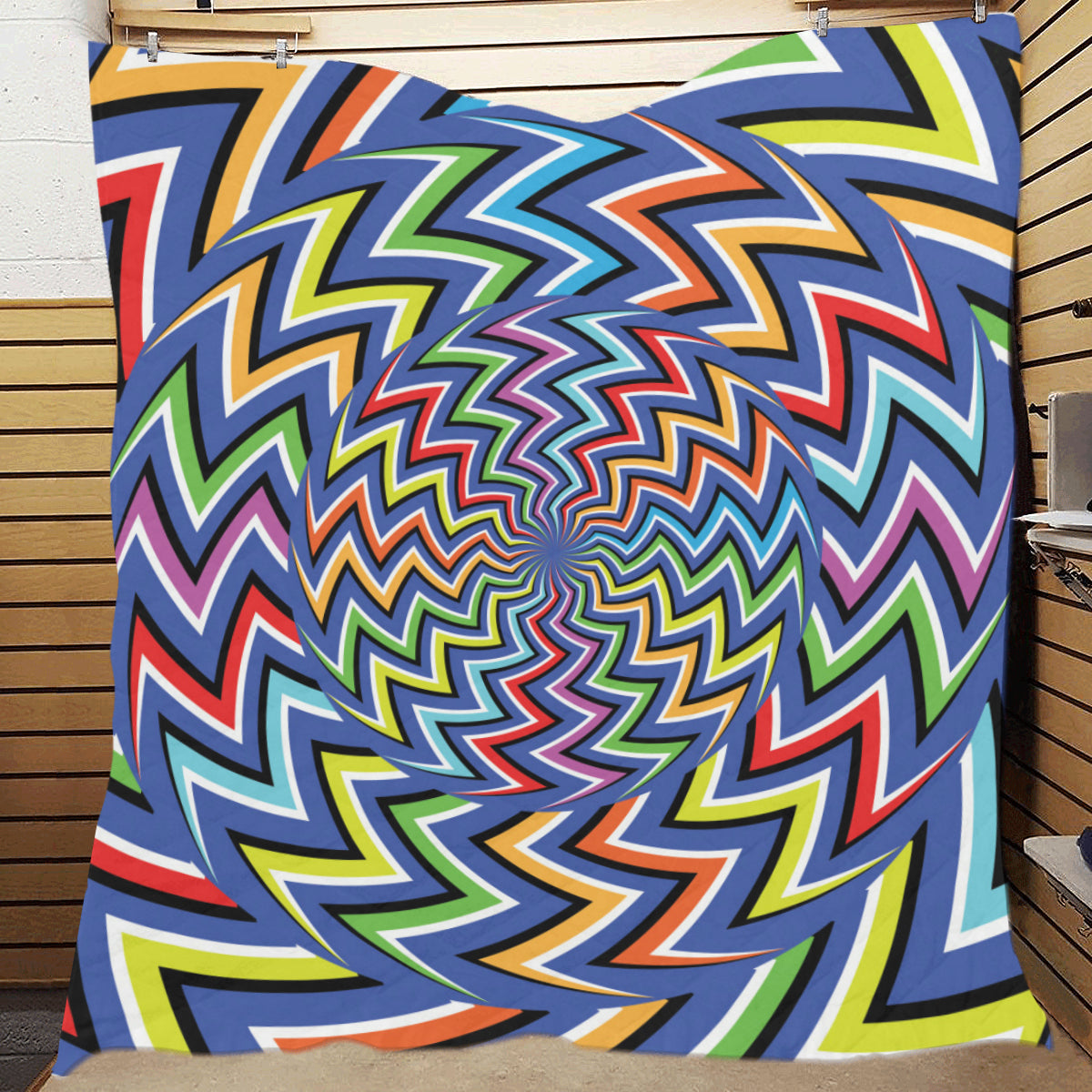 Optical illusion Pattern Print Design A02 Premium Quilt