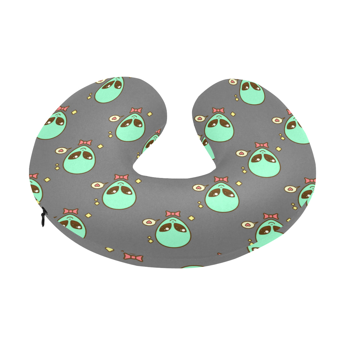 Alien Pattern Print Design 02 U-Shaped Travel Neck Pillow