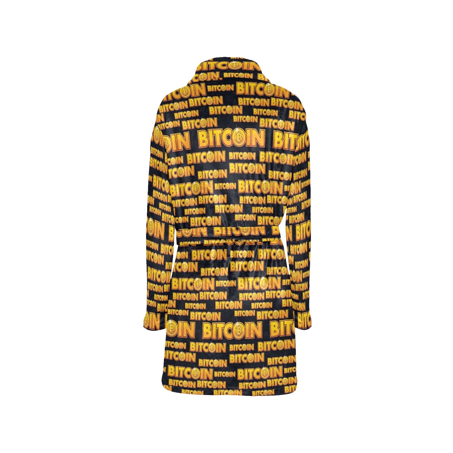 Bitcoin Pattern Print Design DO03 Women's Fleece Robe