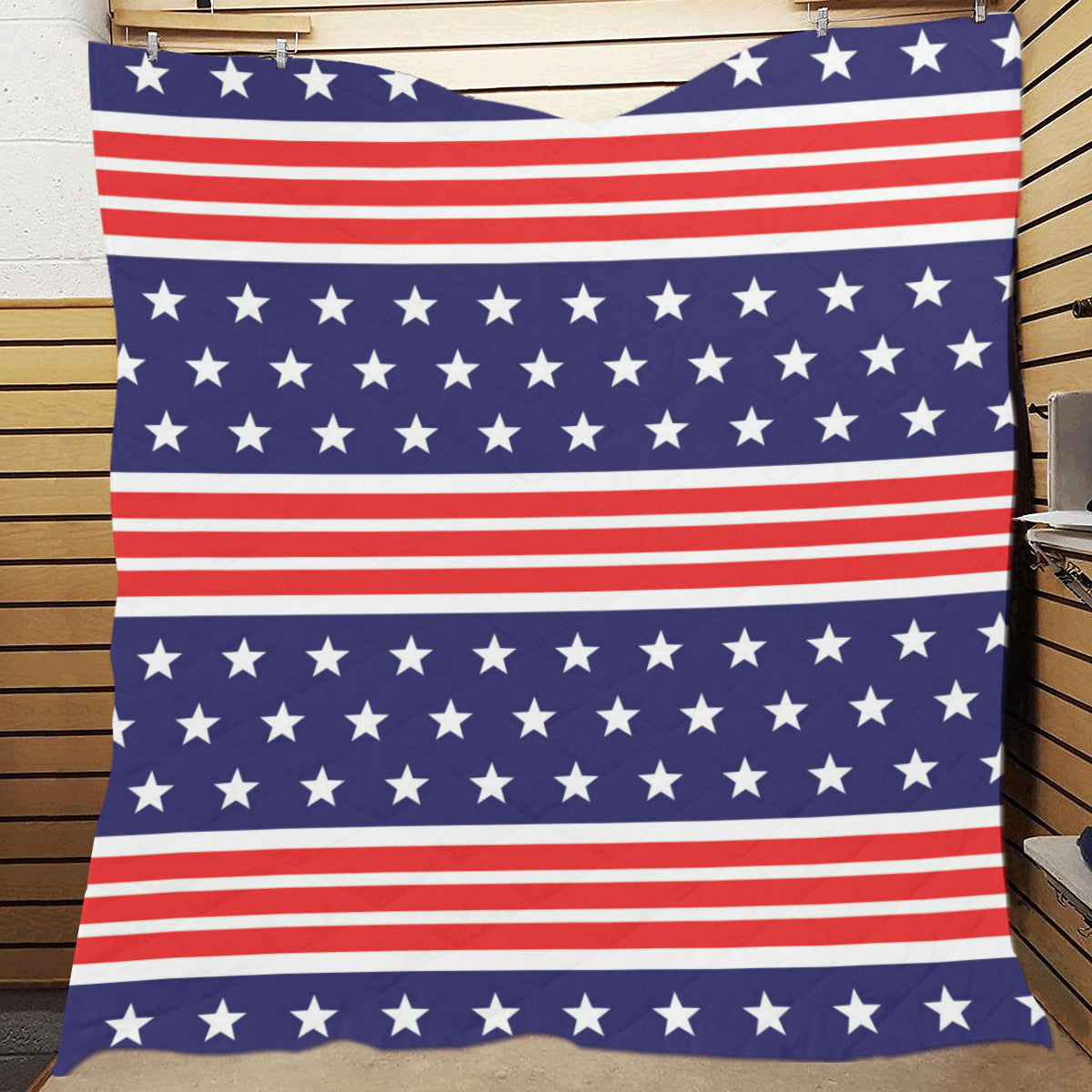 Patriotic Pattern Print Design A04 Premium Quilt