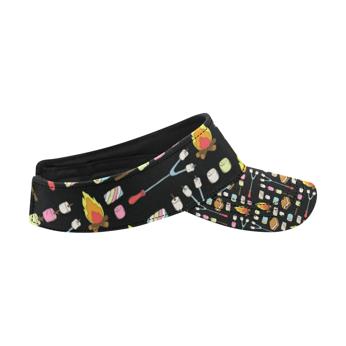 Camping Campfire Marshmallows Unisex Sun Visor