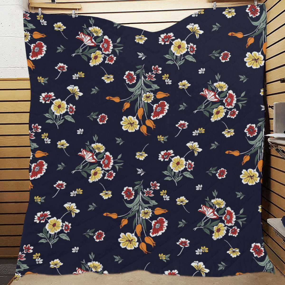 Summer Floral Pattern Print Design SF01 Premium Quilt