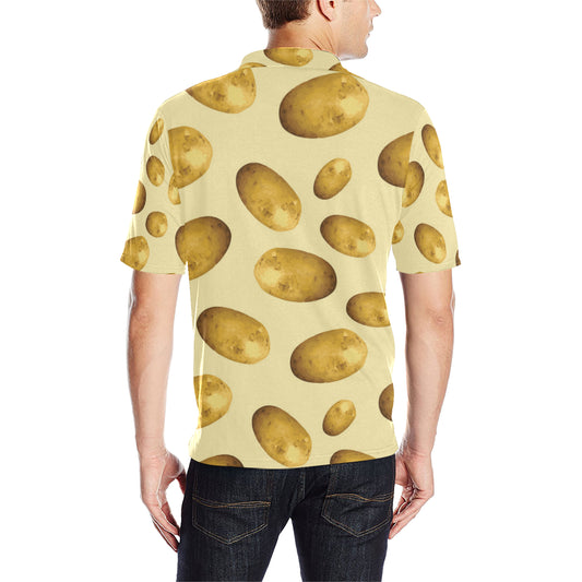 Potato Pattern Print Design A01 Men Polo Shirt