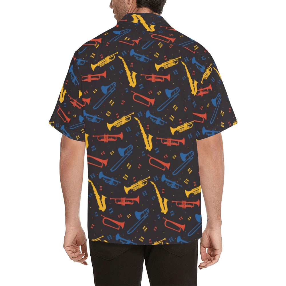 Saxophone Print Design LKS407 Men's Men's Hawaiian Shirt