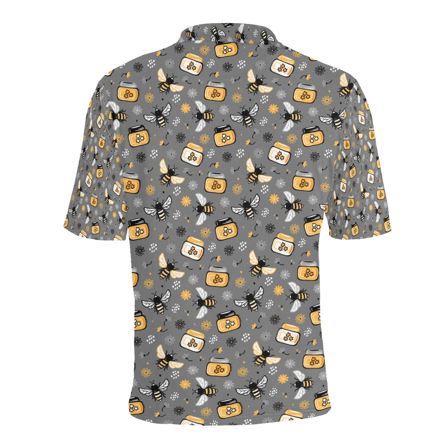 Honey Bee Print Design LKS301 Men Polo Shirt