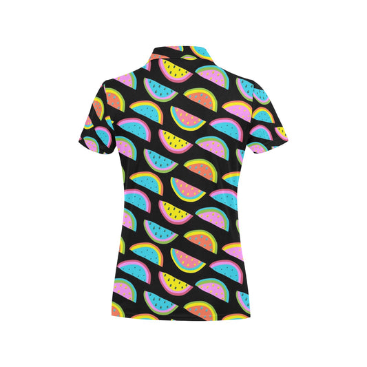 Watermelon Pattern Print Design WM08 Women's Polo Shirt