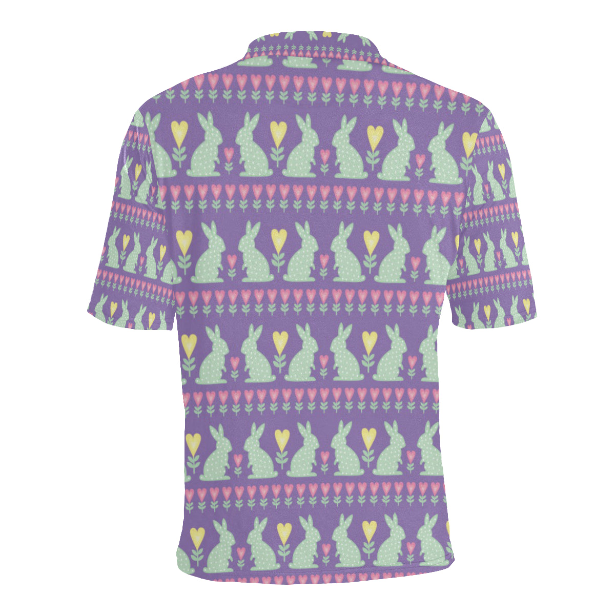 Rabbit Pattern Print Design RB01 Men Polo Shirt