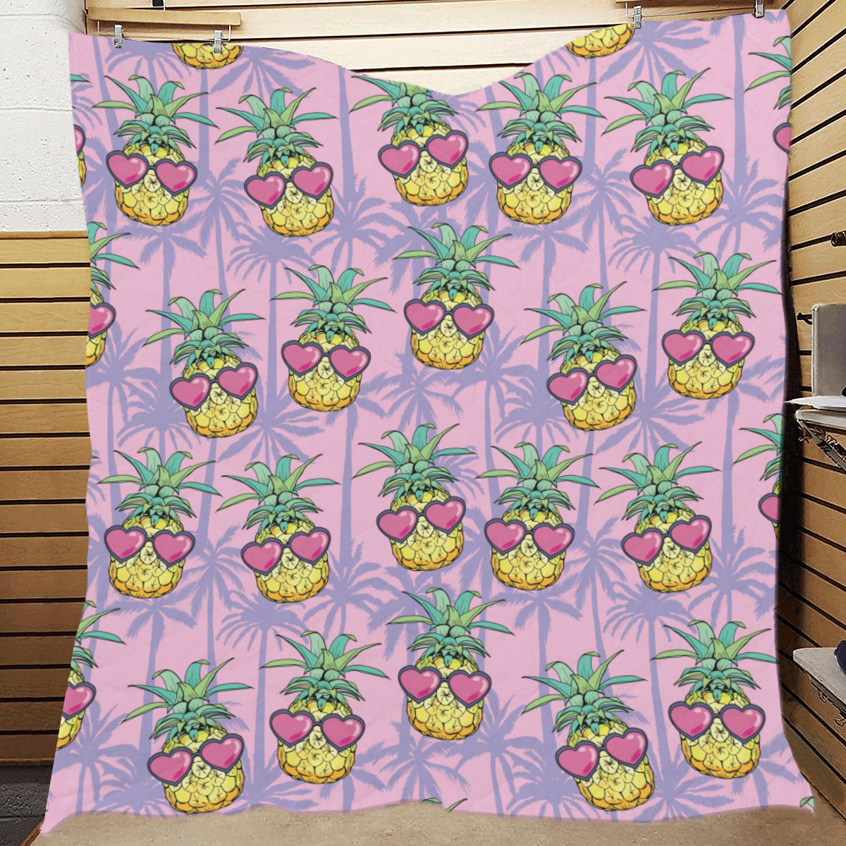 Pineapple Pattern Print Design PP06 Premium Quilt