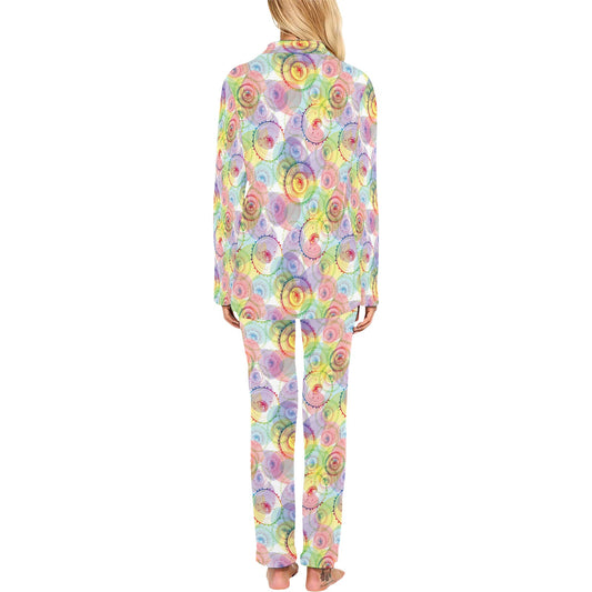Third Eye Print Design LKS303 Women's Long Pajama Set