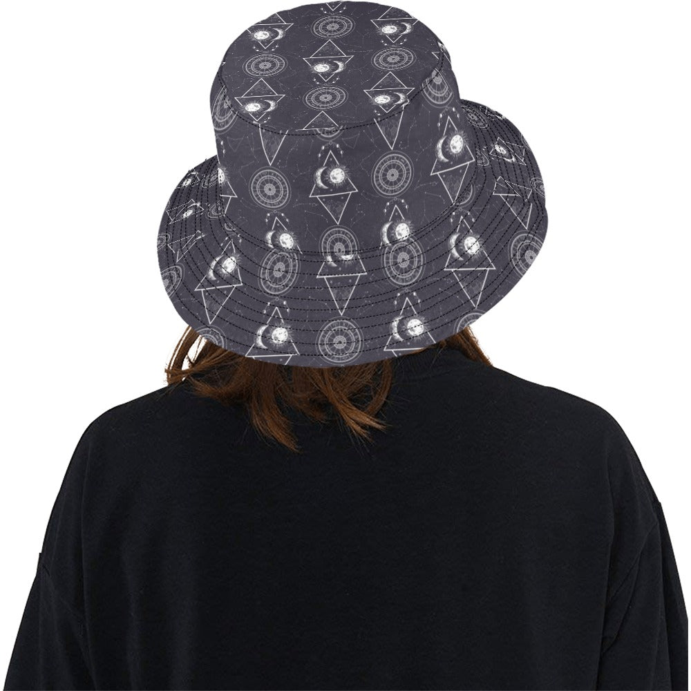 Sun Moon Print Design LKS309 Unisex Bucket Hat