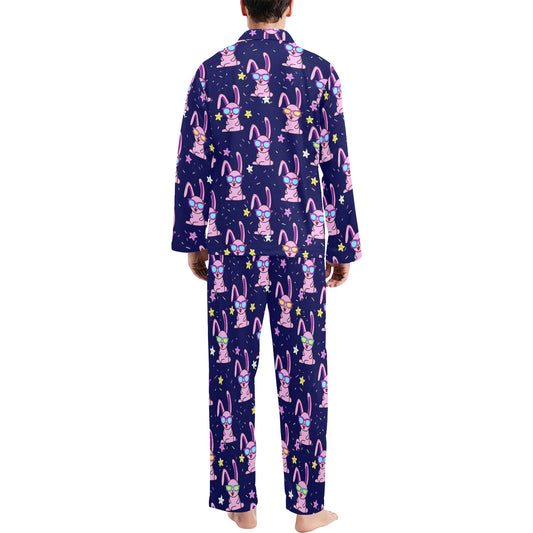 Rabbit Baby Pattern Print Design RB015 Men's Long Pajama Set