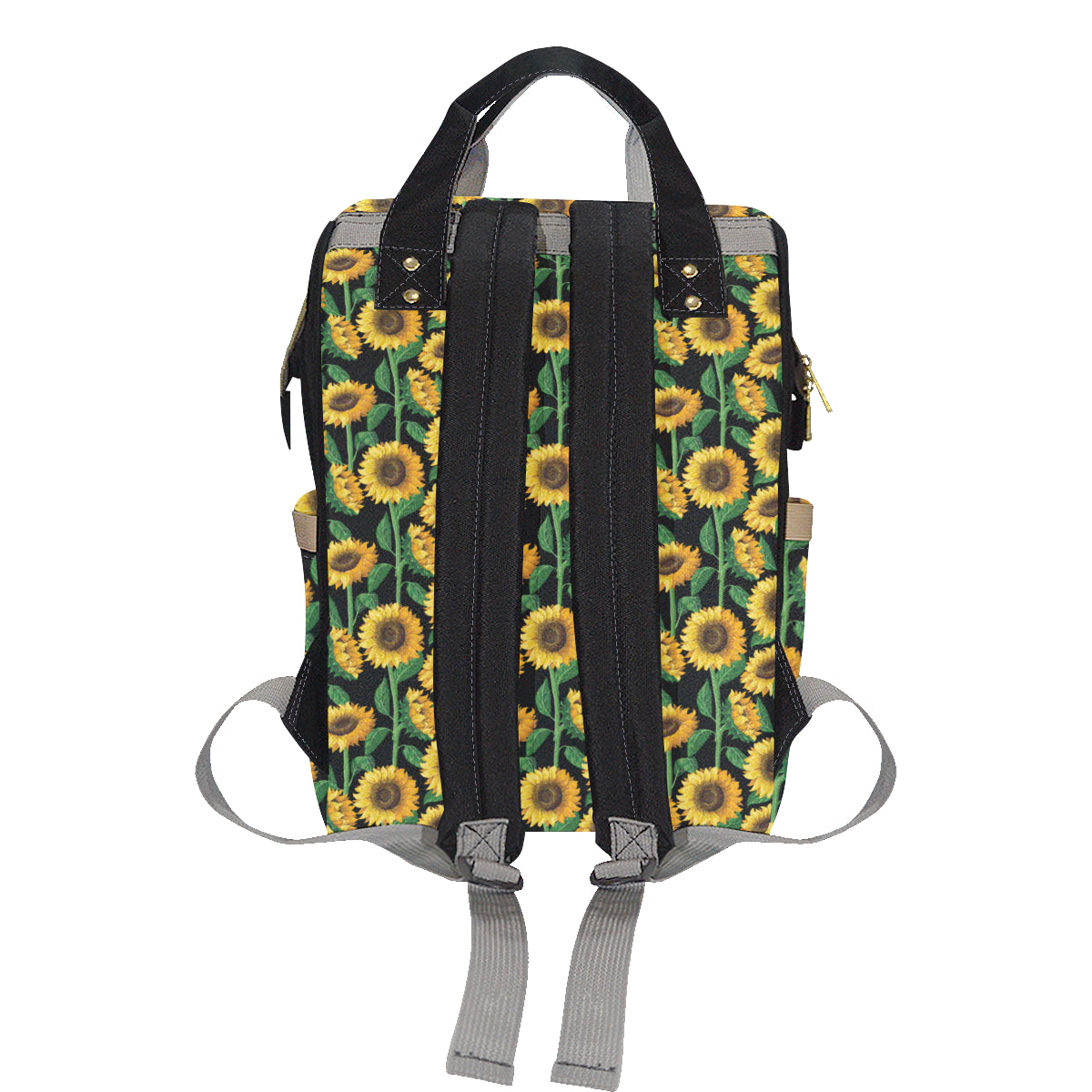 Sunflower Realistic Print Pattern Diaper Bag Backpack
