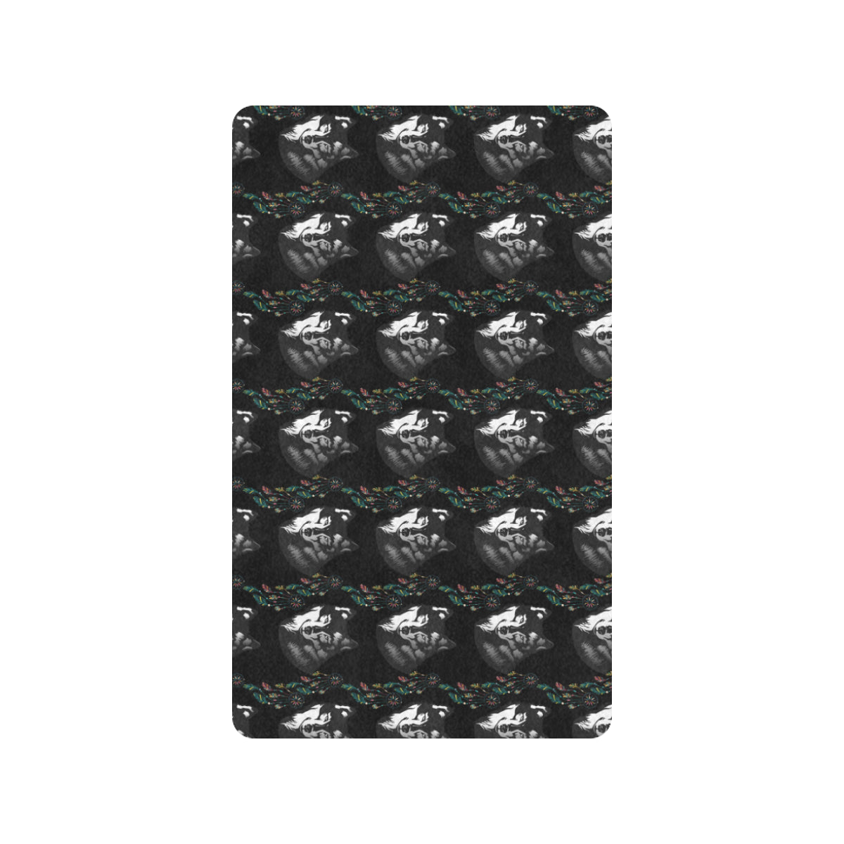 Wolf Black Dream Catcher Design Print Rubber Doormat