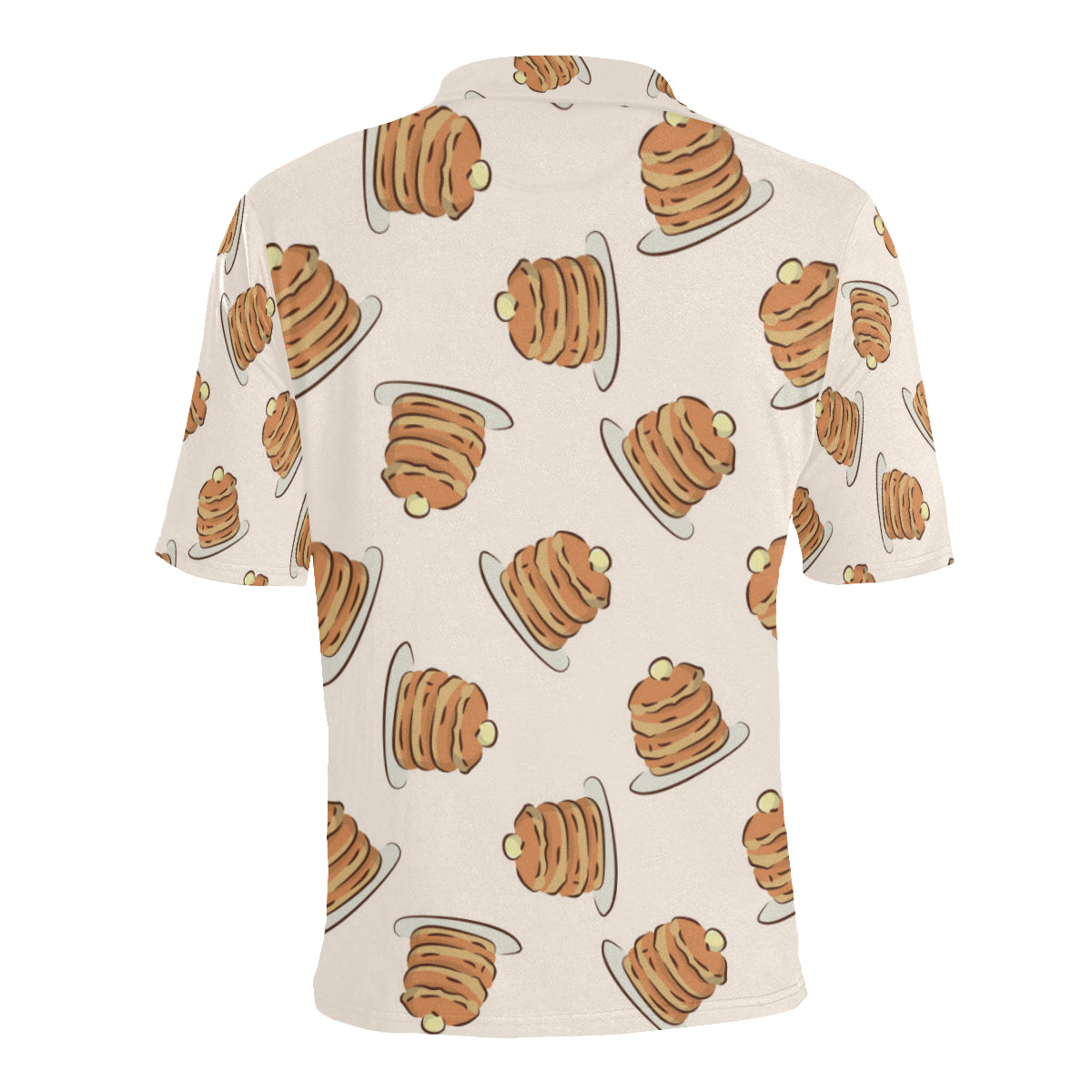 Pancake Pattern Print Design A01 Men Polo Shirt