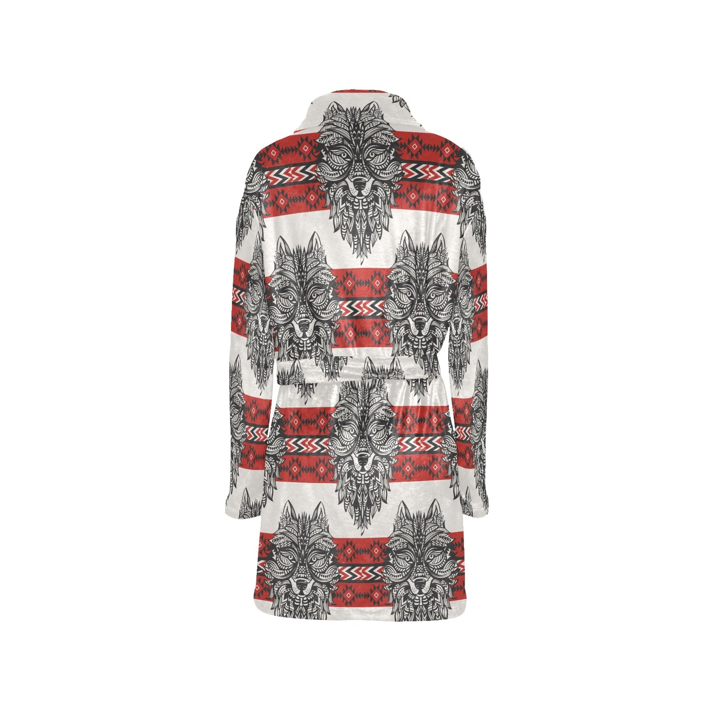 Native Indian Wolf Women's Fleece Robe