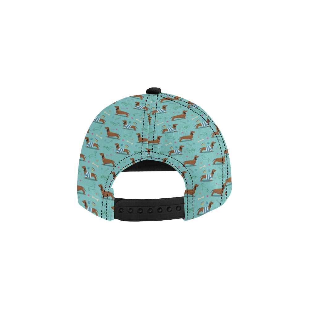 Dachshund Paw Decorative Print Pattern Snapback Cap