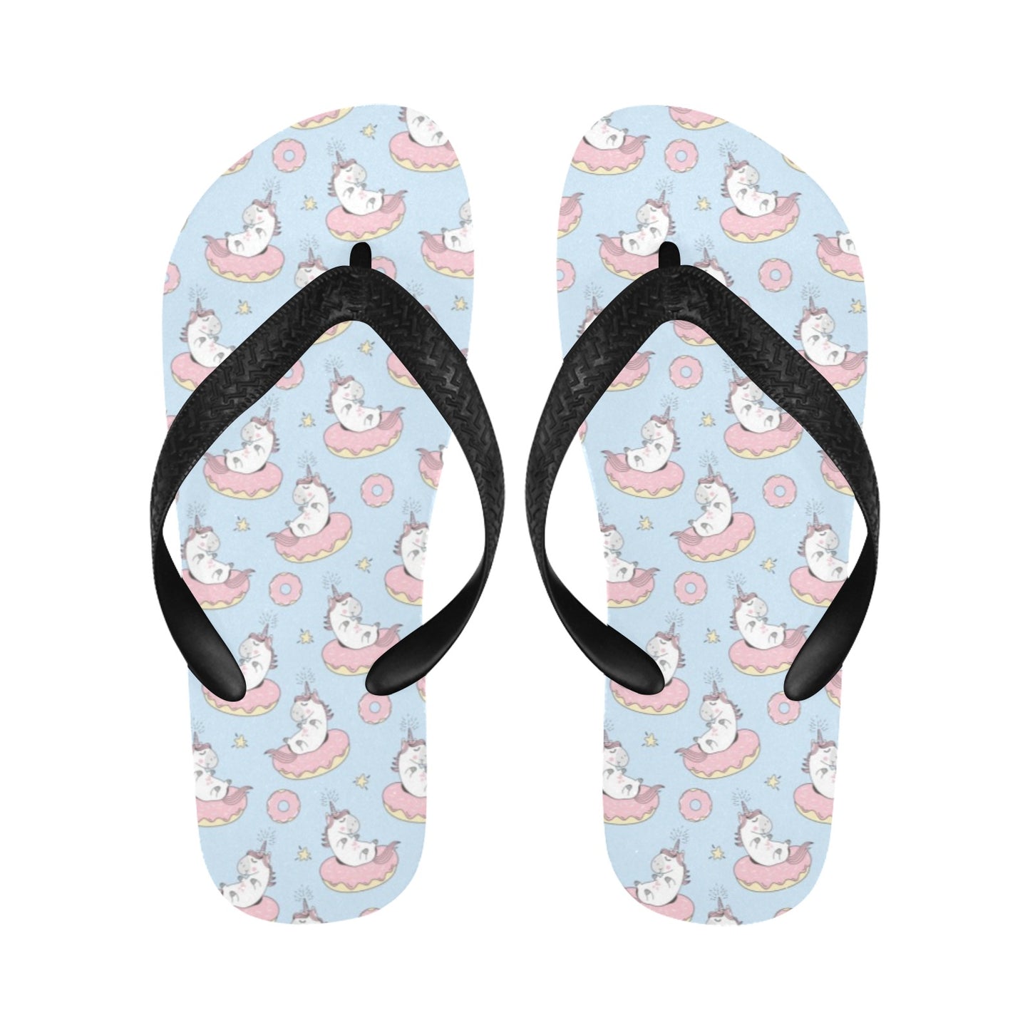 Unicorn Print Design LKS303 Flip Flops