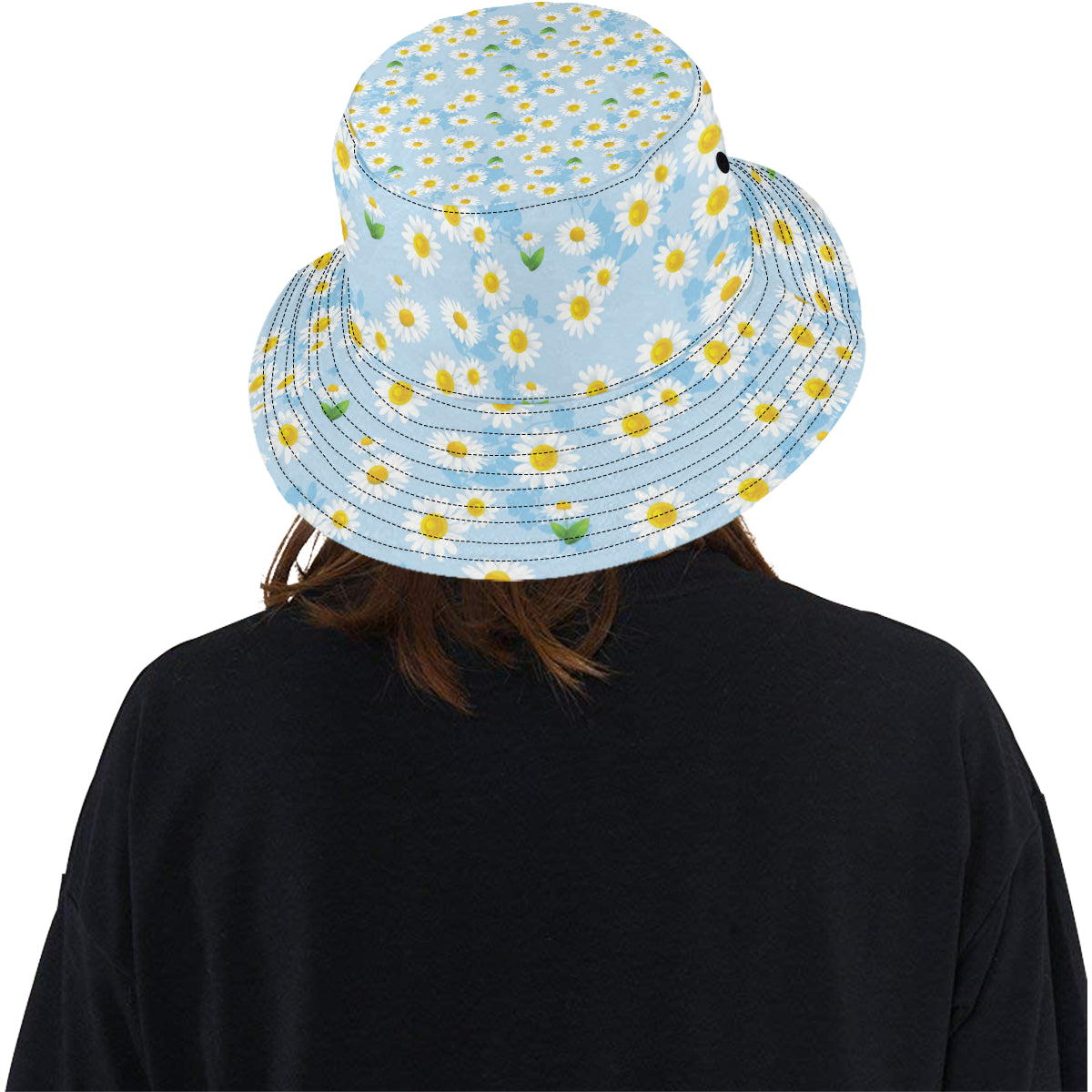 Daisy Pattern Print Design DS010 Unisex Bucket Hat