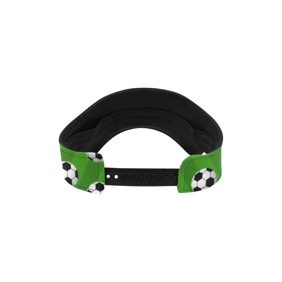 Soccer Ball Green Backgrpund Print Unisex Sun Visor