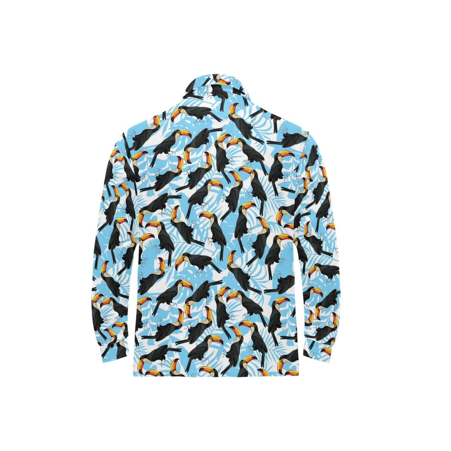 Toucan Print Design LKS303 Long Sleeve Polo Shirt For Men's