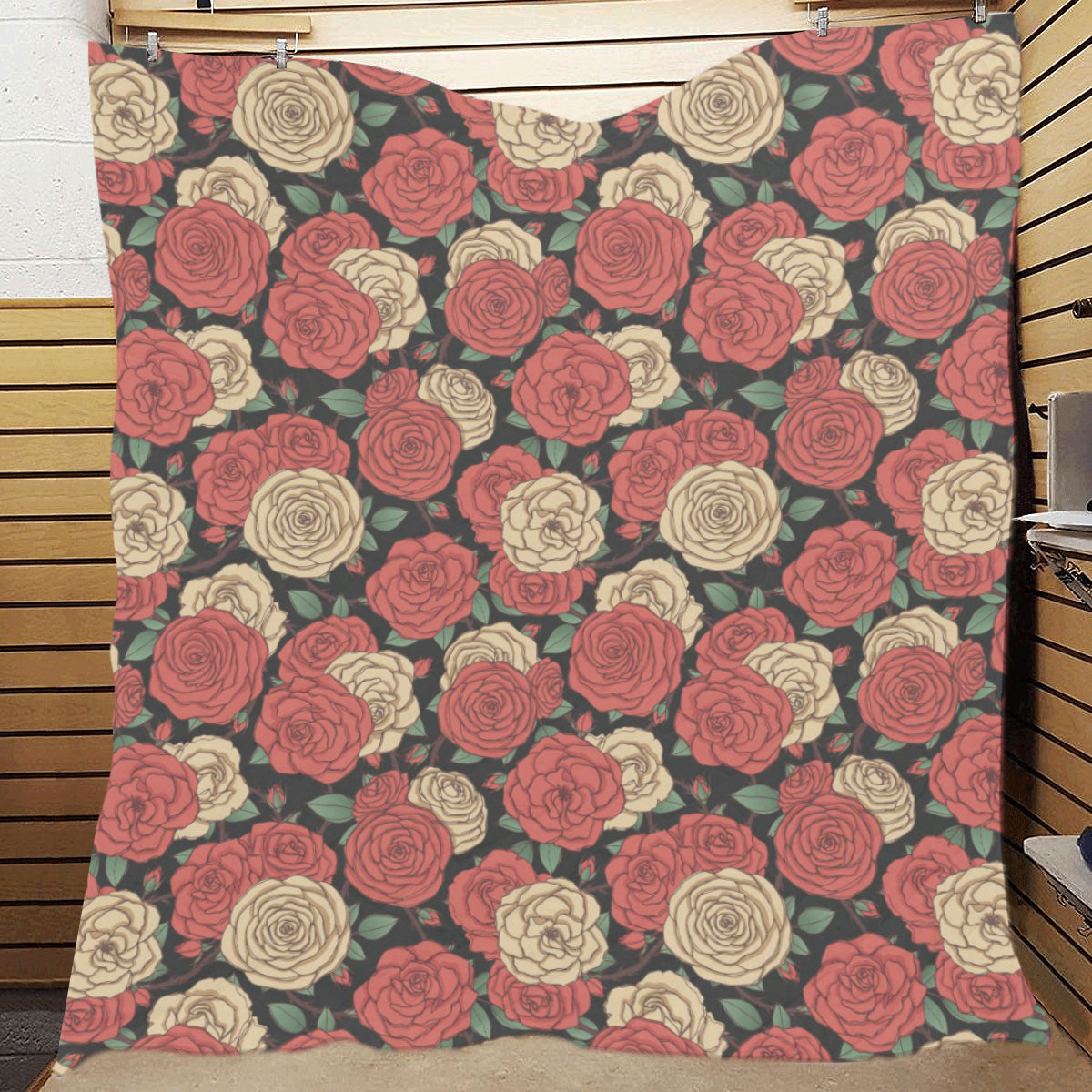 Camellia Pattern Print Design CM01 Premium Quilt