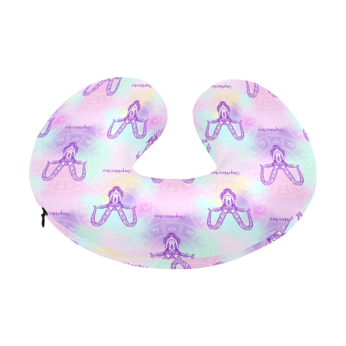 Capricorn Zodiac Pattern Print Design 02 U-Shaped Travel Neck Pillow