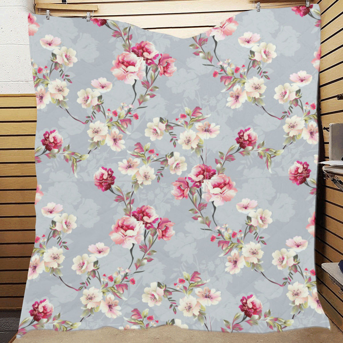 Summer Floral Pattern Print Design SF02 Premium Quilt