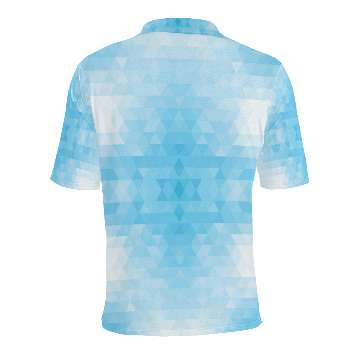 Geometric Blue Pattern Print Design 01 Men Polo Shirt