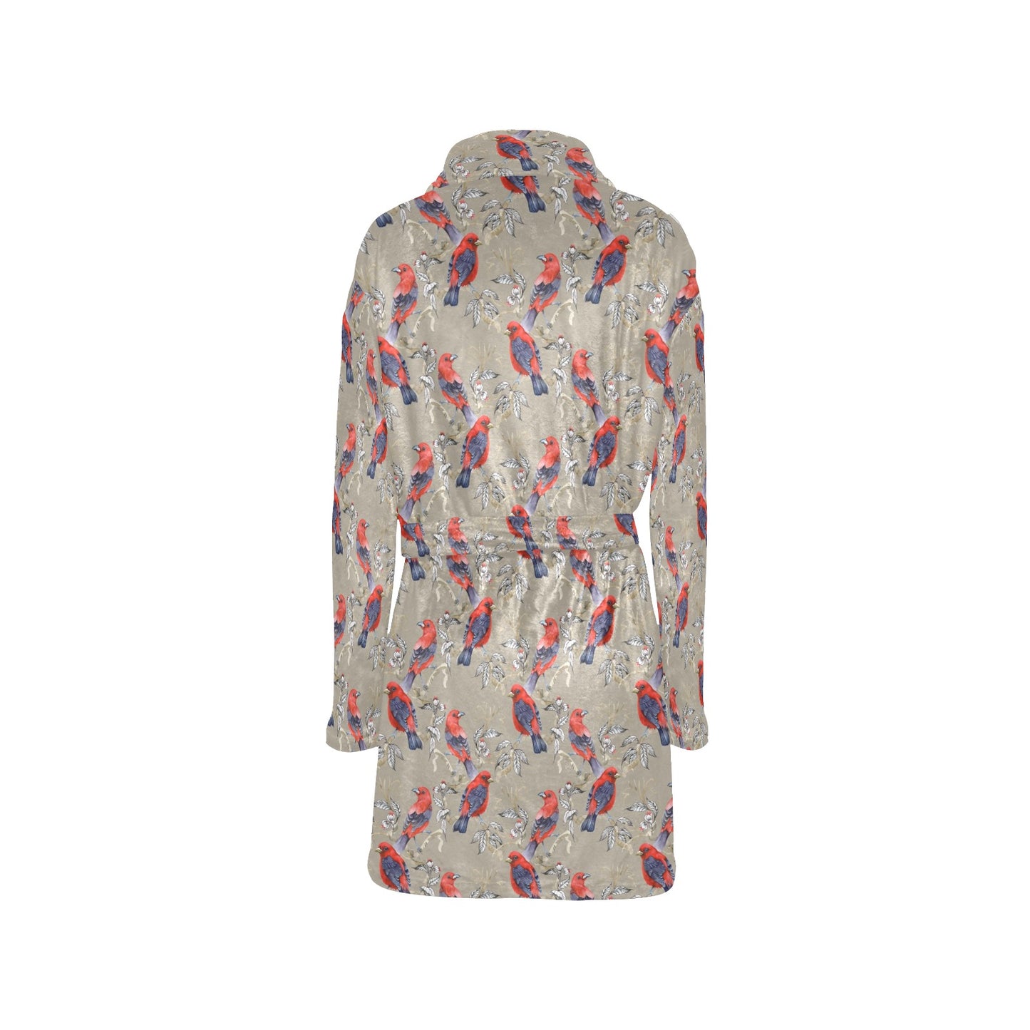 Birds Pattern Print Design 05 Women's Fleece Robe
