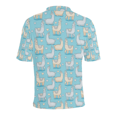 Alpaca Pattern Print Design 06 Men Polo Shirt