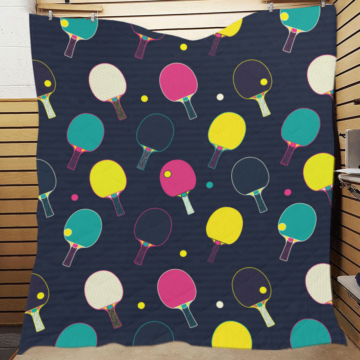 Ping Pong Pattern Print Design A04 Premium Quilt