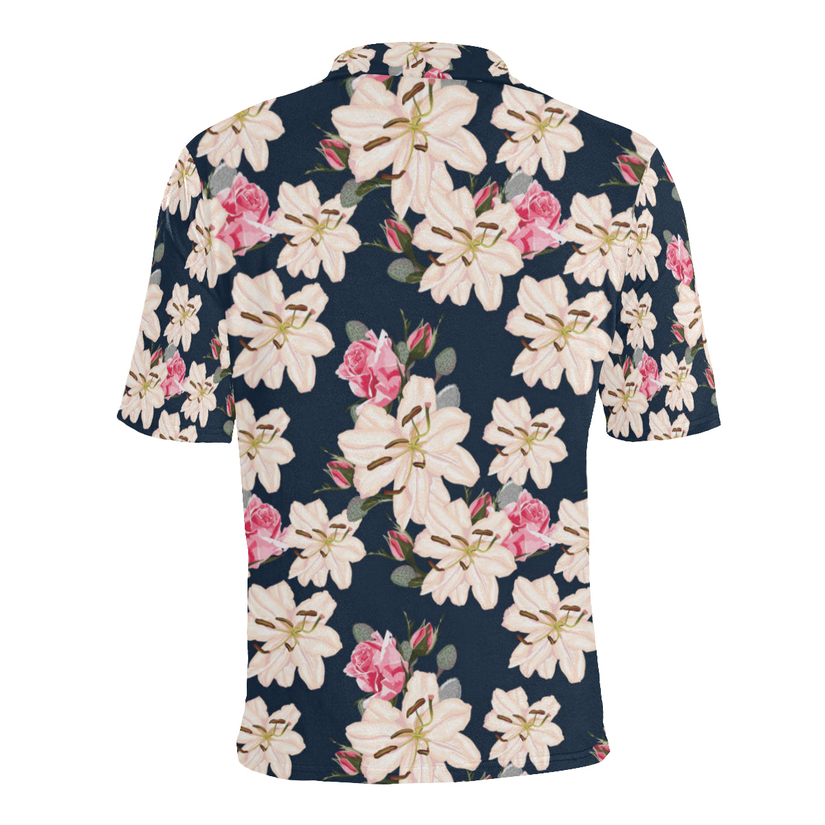 Lily Pattern Print Design LY04 Men Polo Shirt
