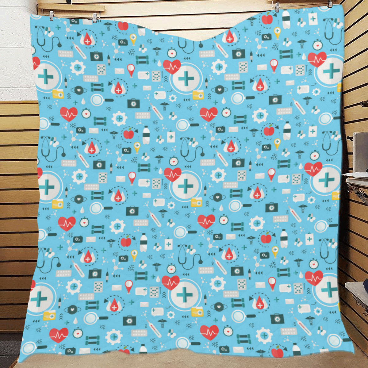 Medical Pattern Print Design 06 Premium Quilt