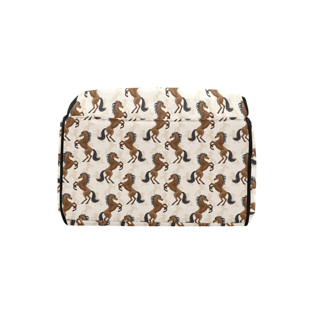 Horse Print Design LKS308 Diaper Bag Backpack