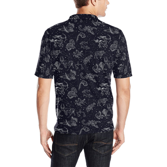 Zodiac Print Design LKS304 Men Polo Shirt