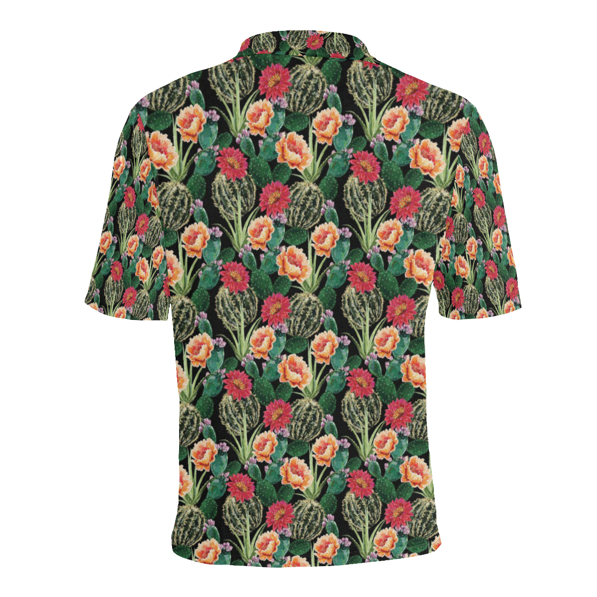 Cactus Pattern Print Design 06 Men Polo Shirt