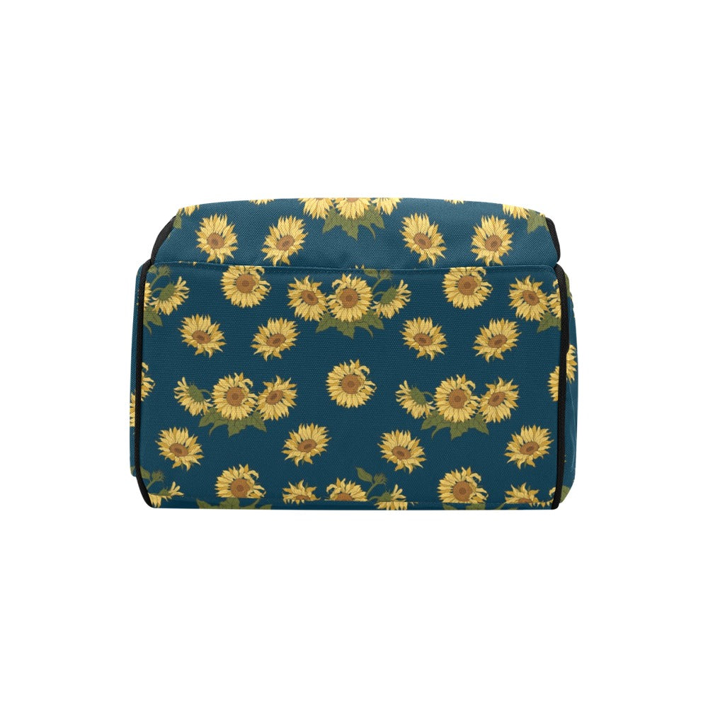 Sunflower Print Design LKS305 Diaper Bag Backpack