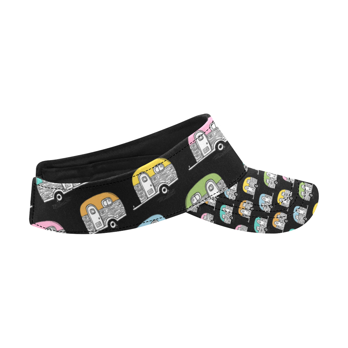 Camper Pattern Camping Themed No 2 Print Unisex Sun Visor