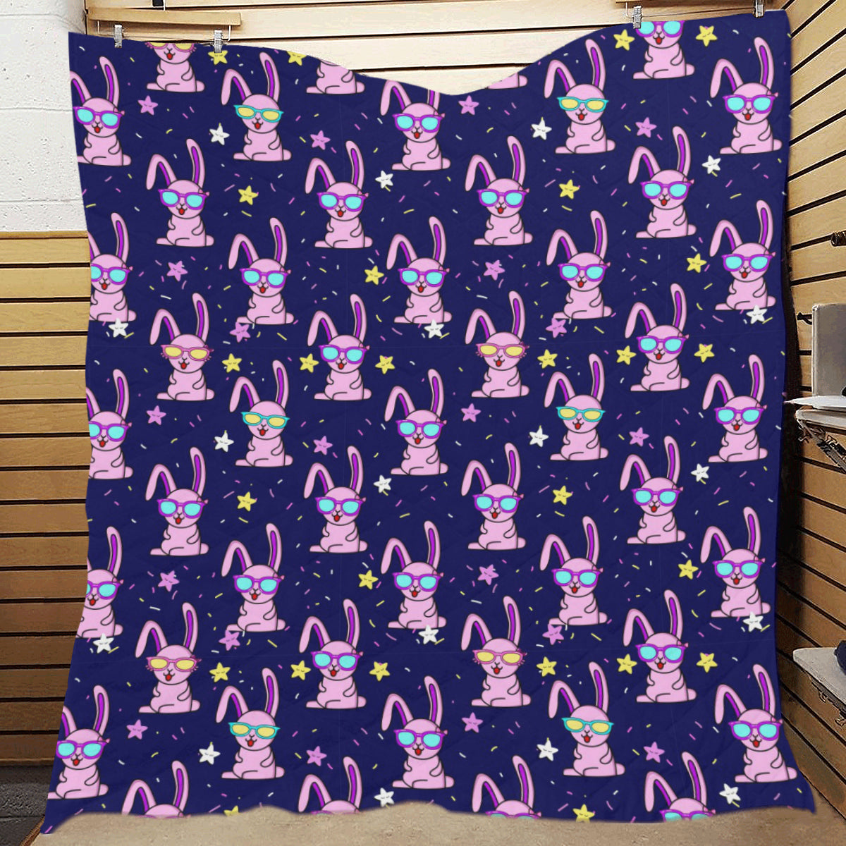 Rabbit Baby Pattern Print Design RB015 Premium Quilt