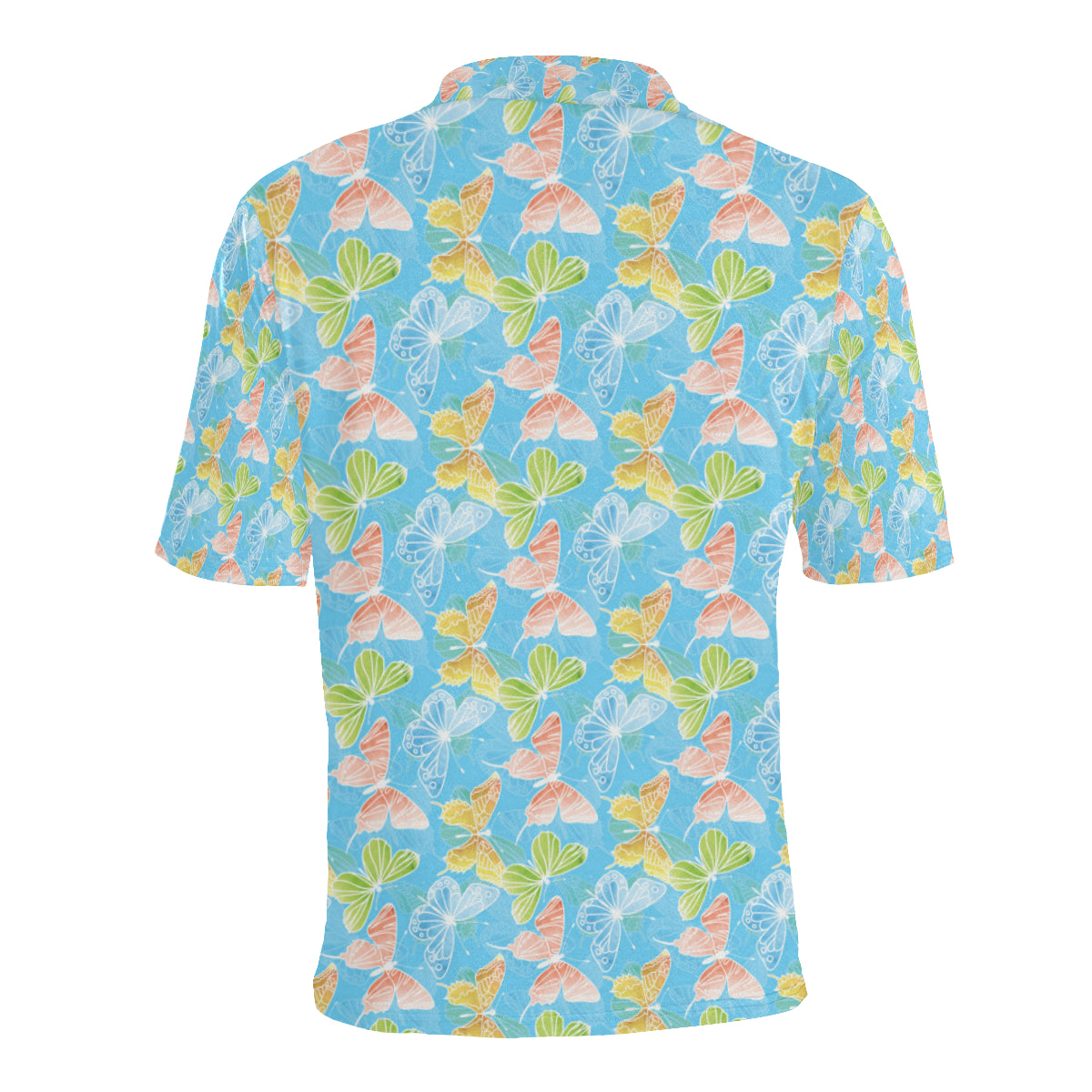 Butterfly Pattern Print Design 05 Men Polo Shirt