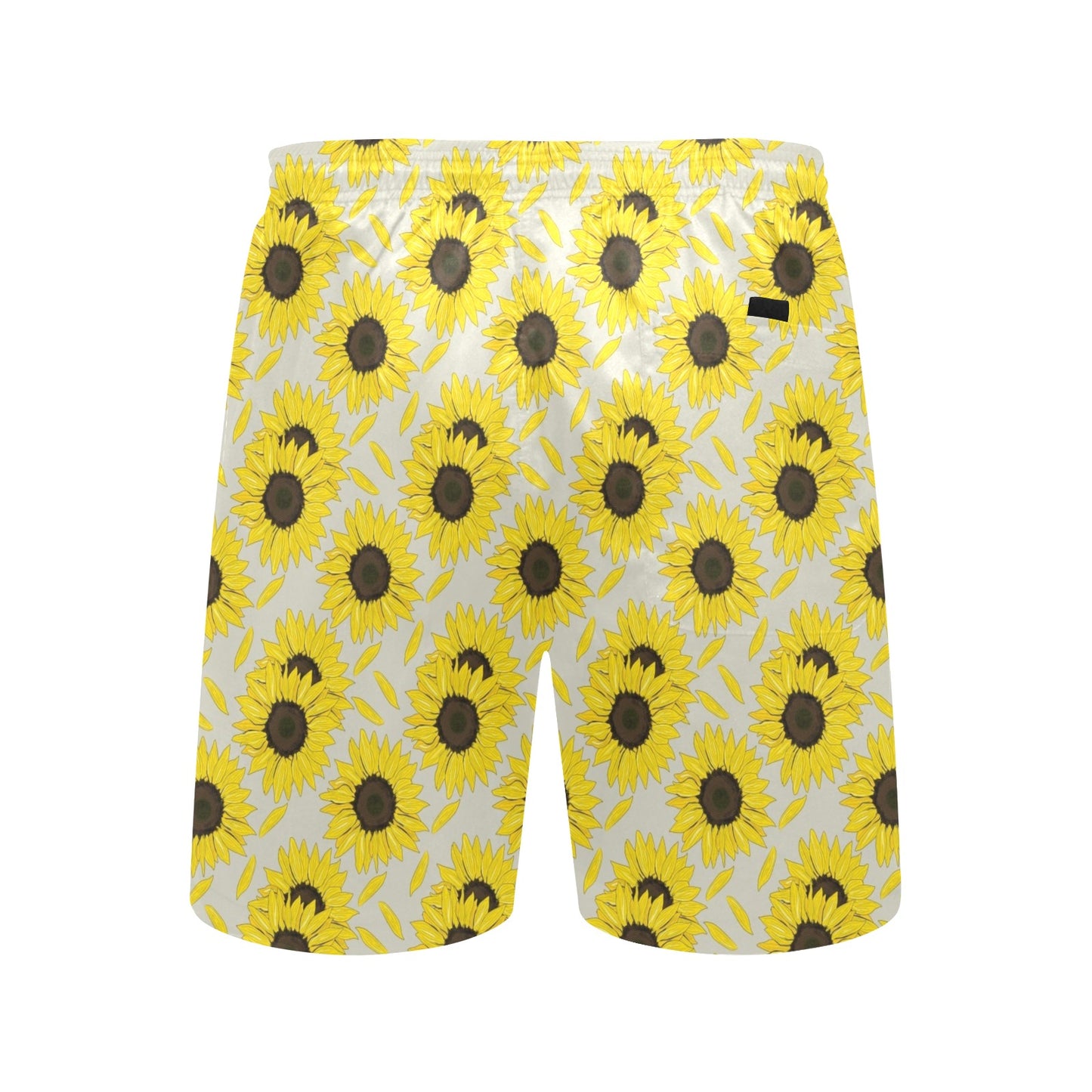 Sunflower Print Design LKS309 Men's Swim Trunks Beach Shorts