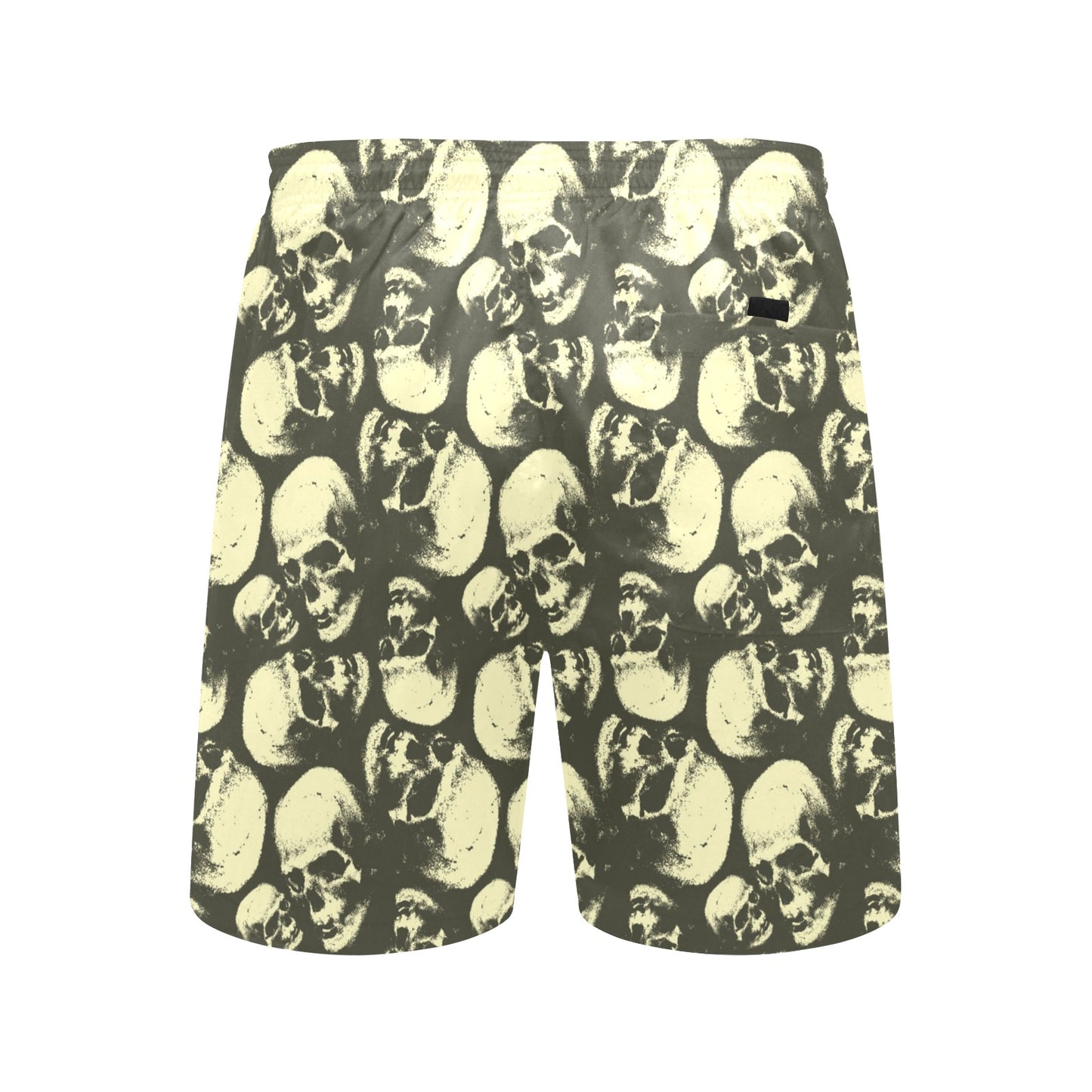 Skull Print Design LKS302 Men's Swim Trunks Beach Shorts