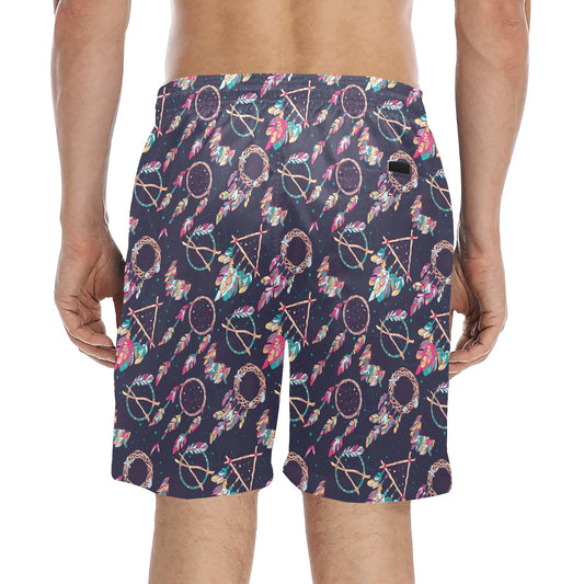 Boho Dream Catcher Colorful Men's Swim Trunks Beach Shorts