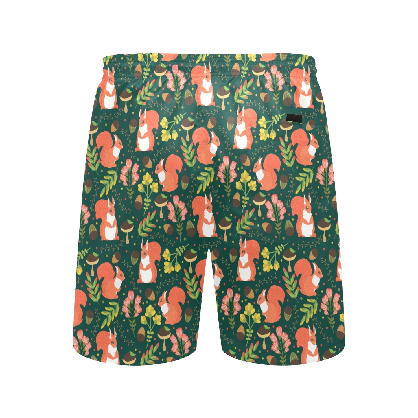 Squirrel Print Design LKS302 Men's Swim Trunks Beach Shorts