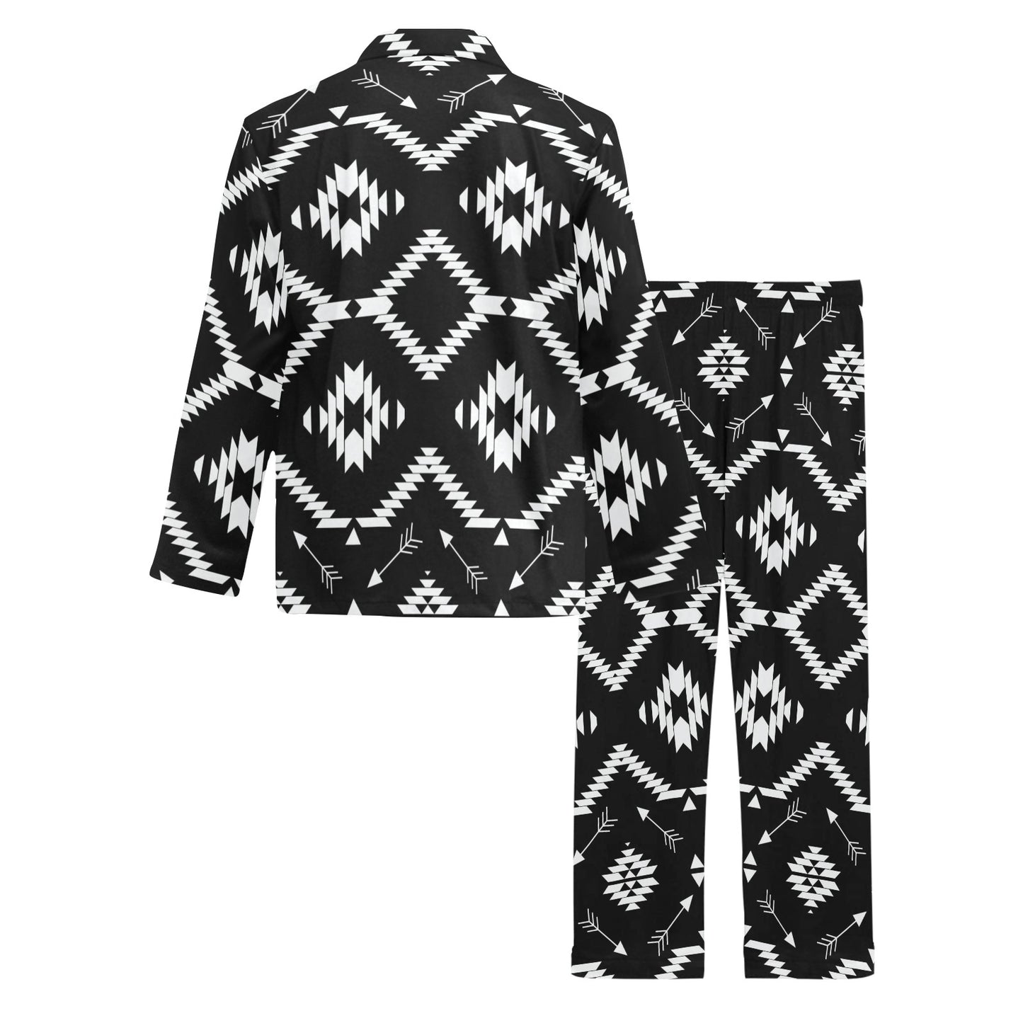 Native Pattern Print Design A04 Men's Long Pajama Set