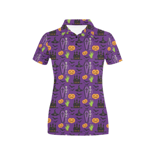 Halloween Print Design LKS403 Women's Polo Shirt