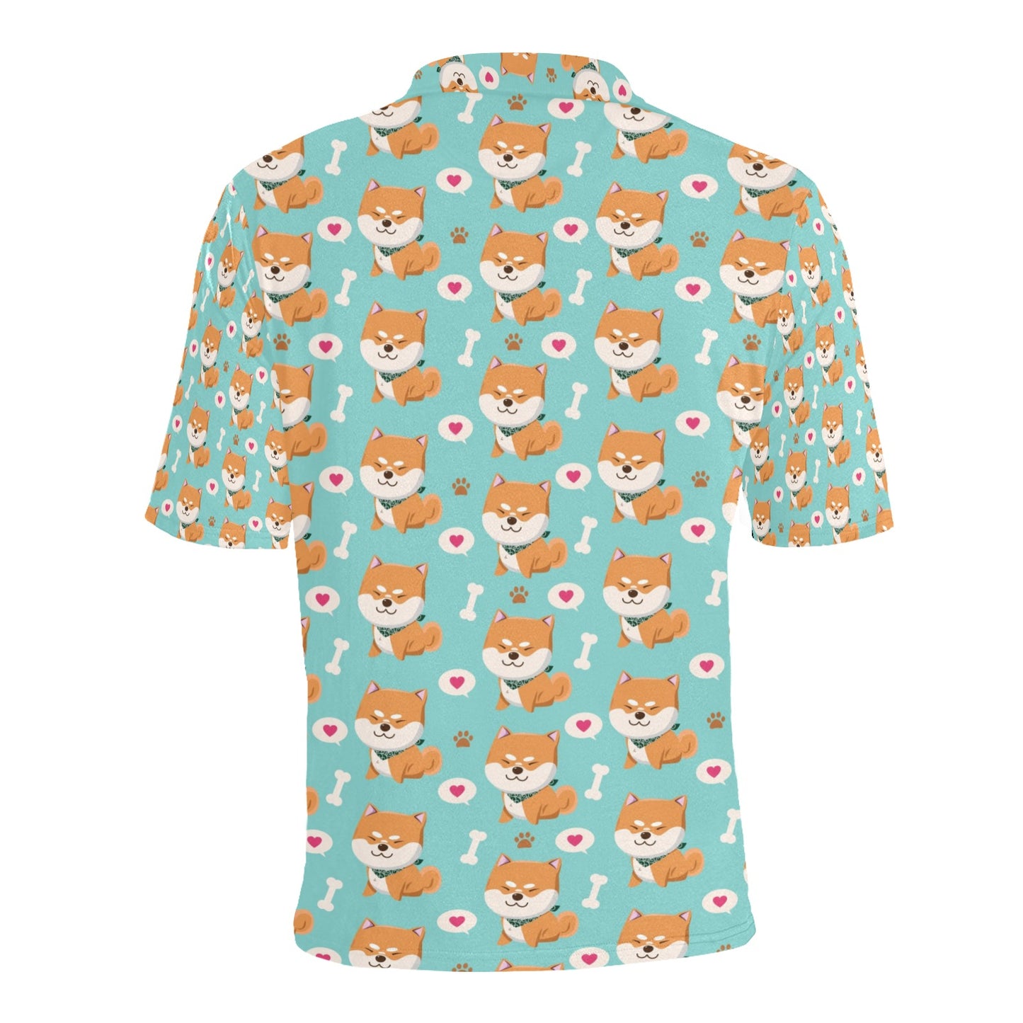 Shiba Inu Print Design LKS3013 Men Polo Shirt