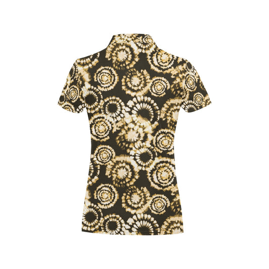 Tie Dye Print Design LKS307 Women's Polo Shirt