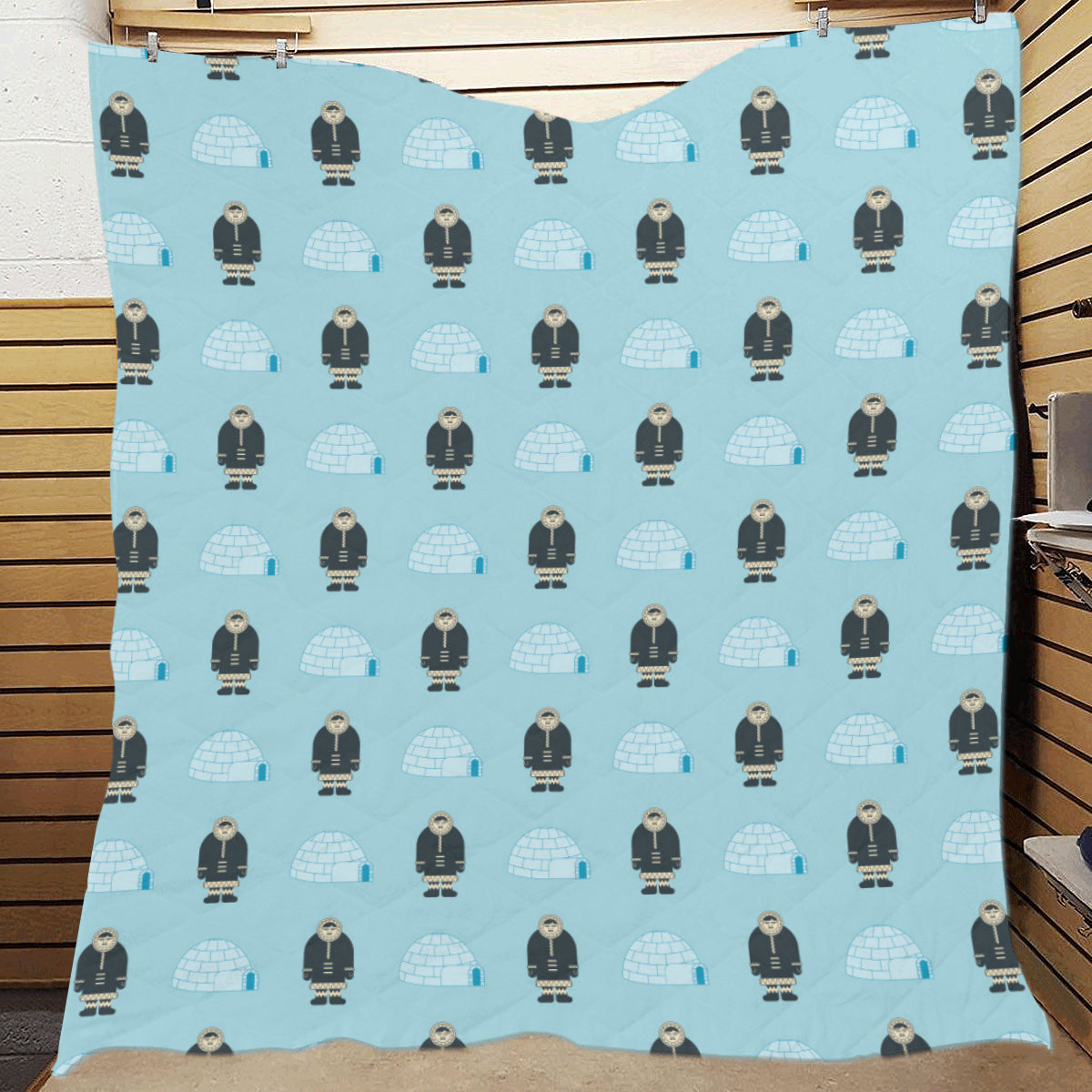 Eskimo Pattern Print Design 03 Premium Quilt