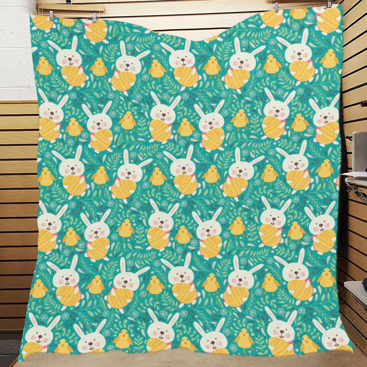 Easter Eggs Pattern Print Design RB02 Premium Quilt